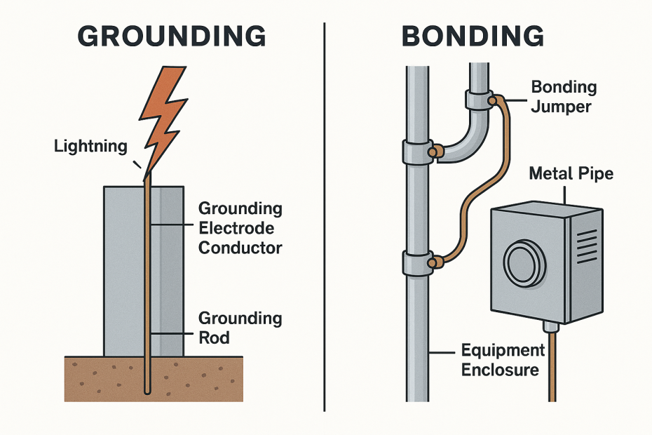 grounding vs bonding differences in electrical safety